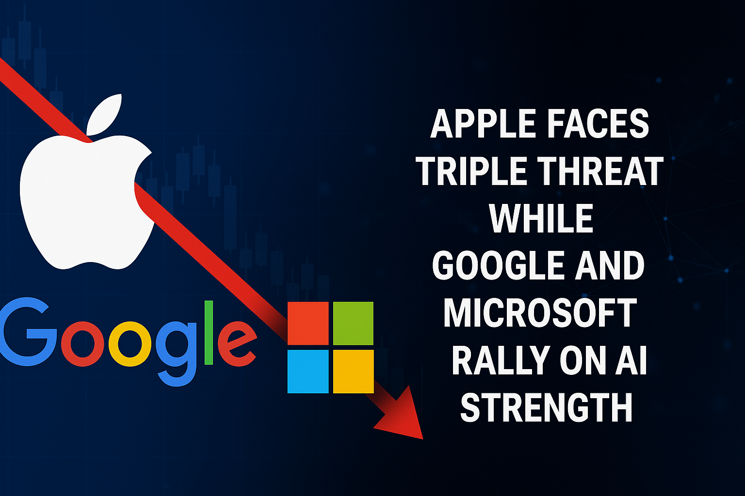 Apple Faces Triple Threat While Google and Microsoft Rally on AI Strength